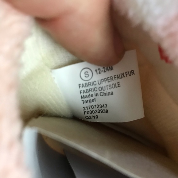 Cat & Jack Deer Slipper Boots Pink White Polka Dot - Picture 6 of 6